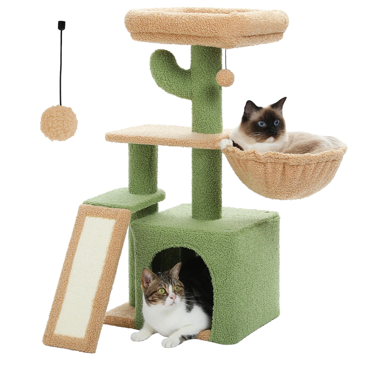 Small Cat Tree, Cat Tower with Natural Sisal Scratching Post, Spacious Top Perch, Private Cat Condo, Perfect for Indoor Cats,,Cat Toy