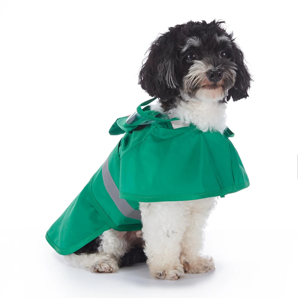 Fashionable Reflective Pet Dog Raincoat, Cute Animal Raincoat Pet Hooded Waterproof Jacket, Clothes Dog Clothes for Big Dogs