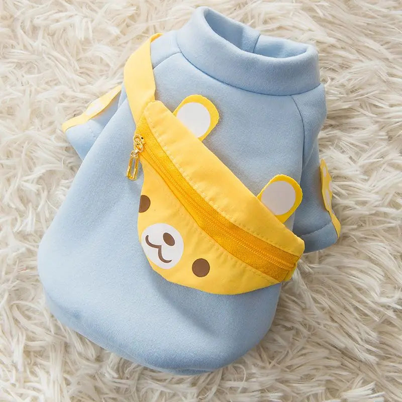 Winter Dog Clothes , Cute Cartoon Dog Warm Hoodie, Chihuahua, French Bulldog, Sweatshirt Puppy Outfit, Coat Pet, Dog Costume