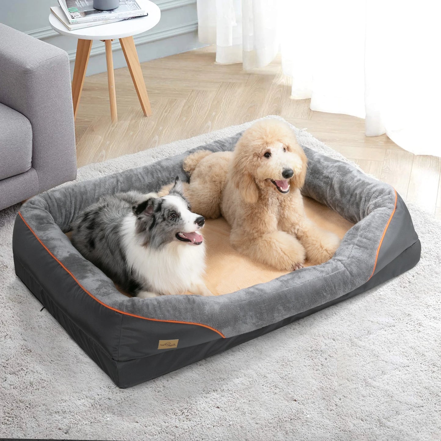 Large Dog Bed ,Soft Comfortable, Anti Allergy ,Warm Fleece Removable Washable Cover , Pet Bed Waterproof