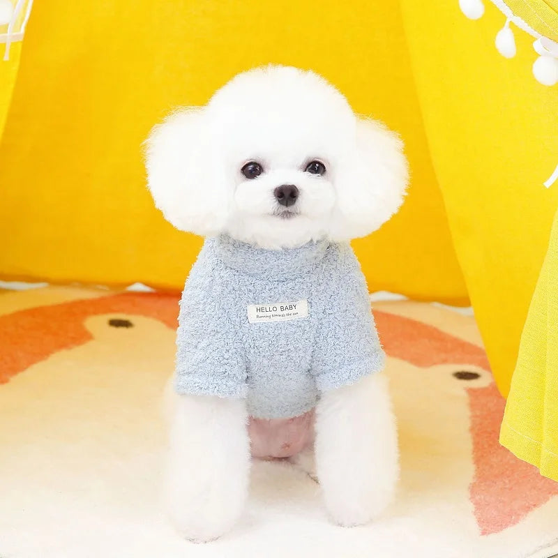 Fleece Dog Clothes Solid Warm Hoodie Sweater Chihuahua Yorkies Coat for Small Medium Dog Puppy Jacket Pet Apparel