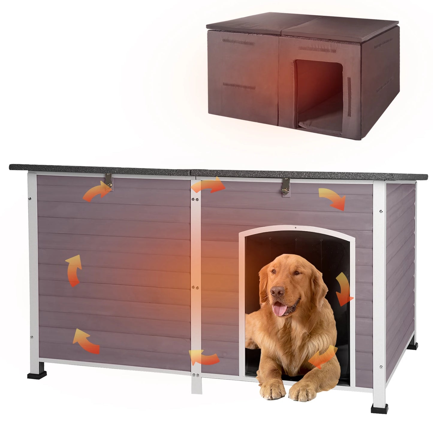 Extra Large Insulated Dog House| Soft Liner Inside