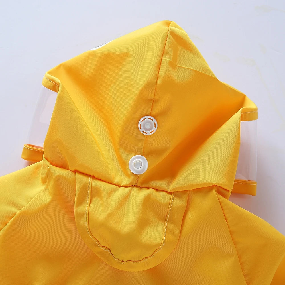 Fashionable Reflective Pet Dog Raincoat, Cute Animal Raincoat Pet Hooded Waterproof Jacket, Clothes Dog Clothes for Big Dogs