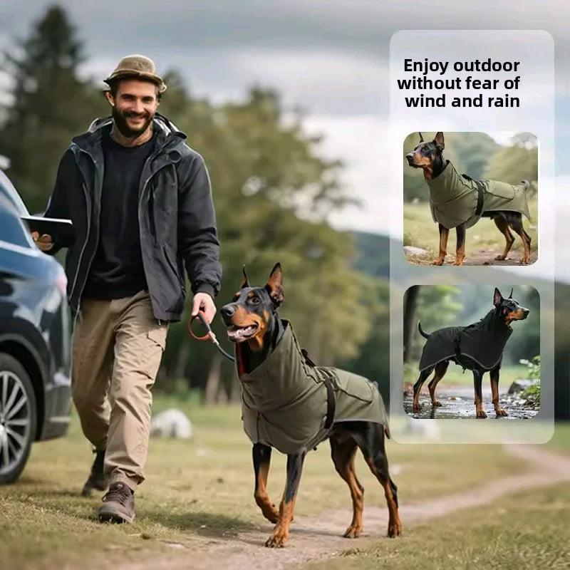Large Dog Pet Windbreaker, Dog Raincoat Pet Storm coat, Waterproof Outdoor Pet ,Outdoor Waterproof Clothes, Pets Raincoat Accessories