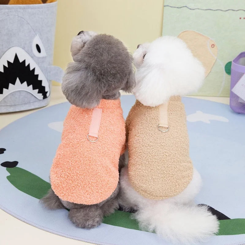 Fleece Dog Clothes Solid Warm Hoodie Sweater Chihuahua Yorkies Coat for Small Medium Dog Puppy Jacket Pet Apparel