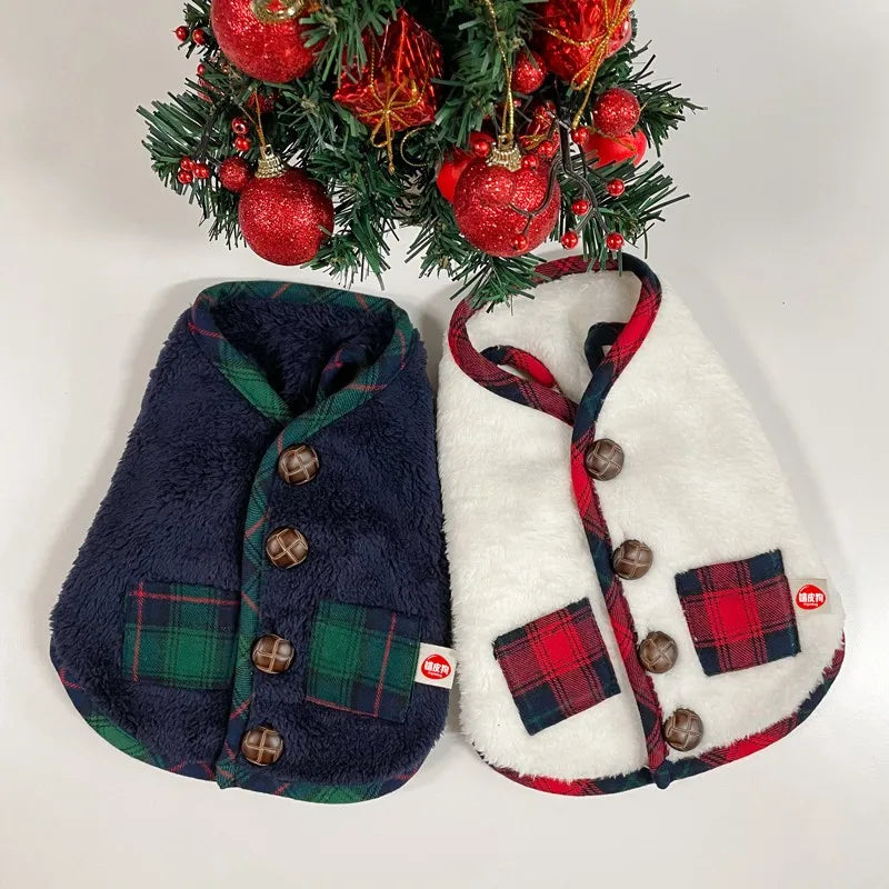 Warm Plaid Sweater for Dogs And Autumn Winter Pet Clothes ,Teddy Bichon, Pomeranian, Schnauzer, Little Dog Clothes