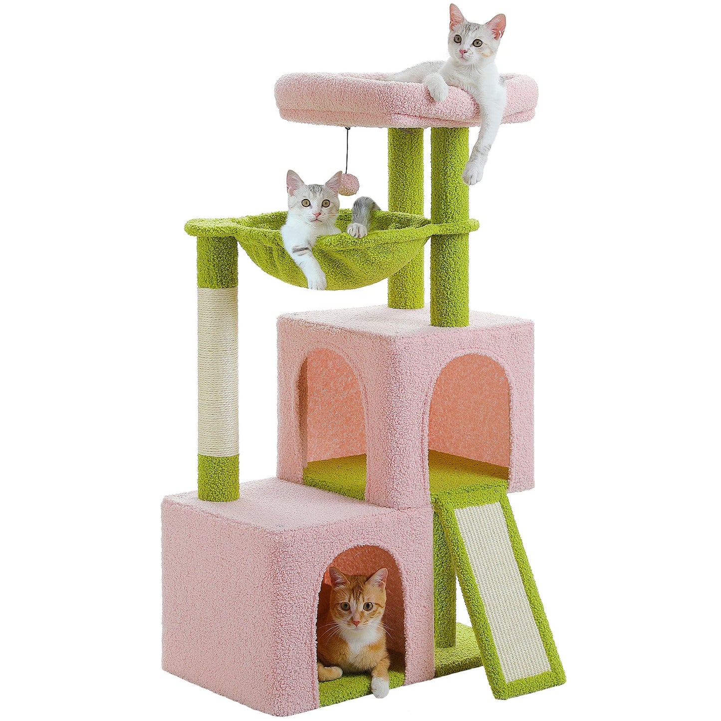 Large Cat Tree for Indoor Cats , Multi-Level Cat Tower with Spacious Condos , Sisal Scratching Pad, Kitten House, Accessories Cat Toys