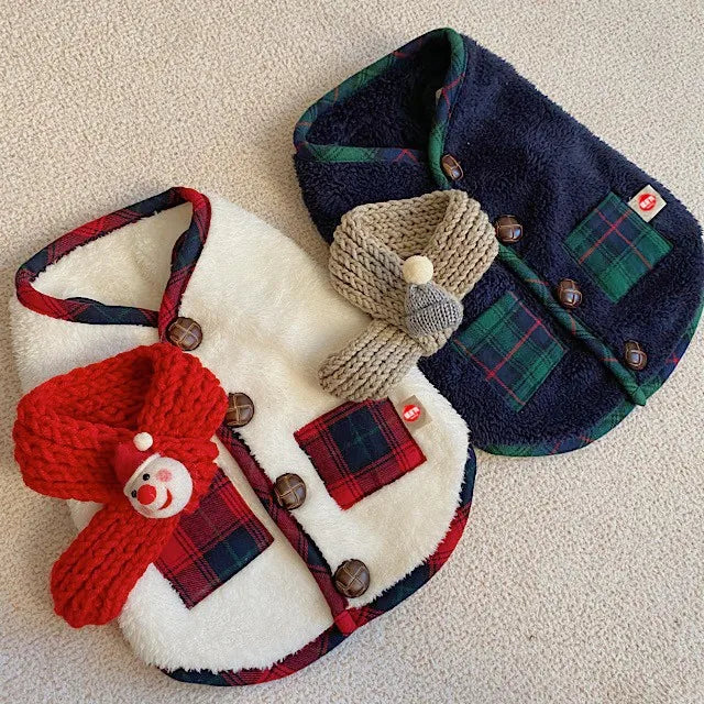 Warm Plaid Sweater for Dogs And Autumn Winter Pet Clothes ,Teddy Bichon, Pomeranian, Schnauzer, Little Dog Clothes