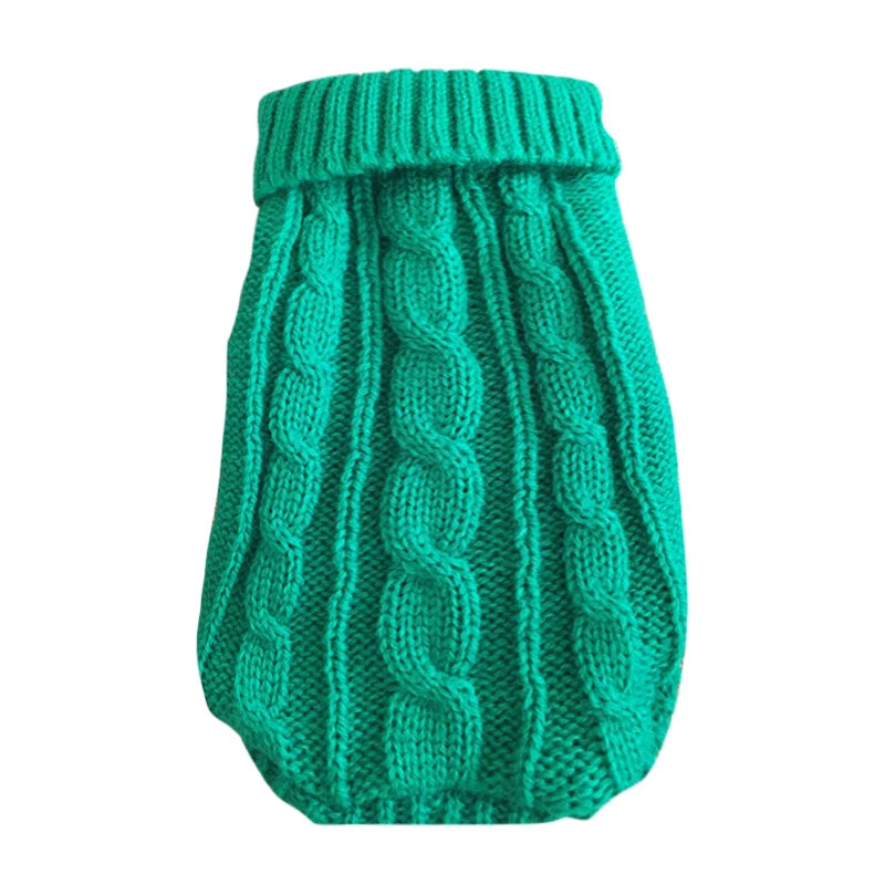 Pure Color Small Medium Pet Dog Sweaters Winter Pet Clothes Warm Sweater Coat Outfit for Cats Clothes Woolly Soft Dog