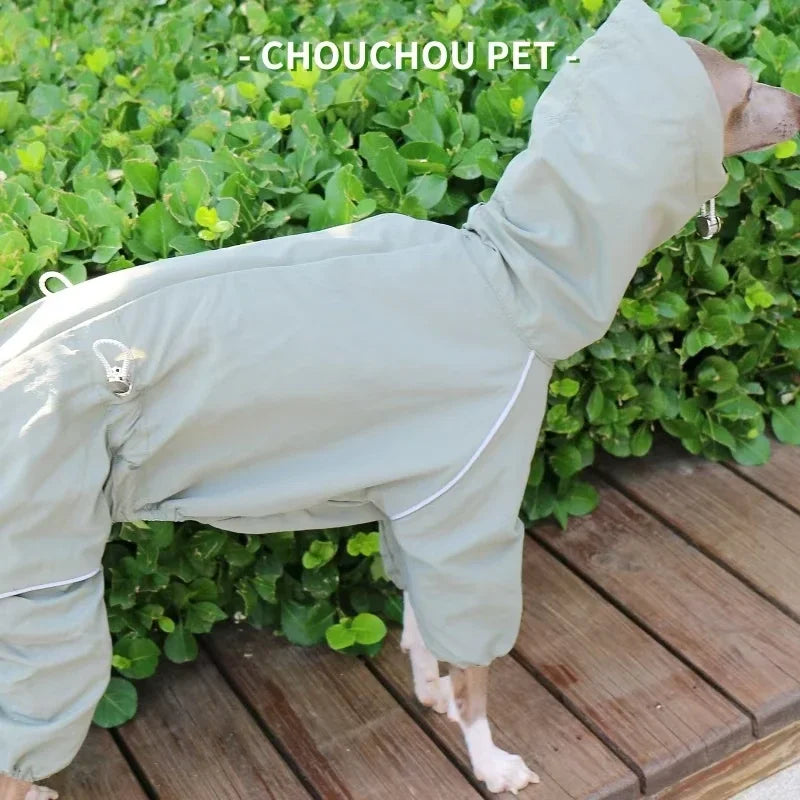 Italian Greyhound Raincoat, Autumn and Winter Outdoor Pet Jacket ,Whippet Windproof and Rainproof Dog Clothes