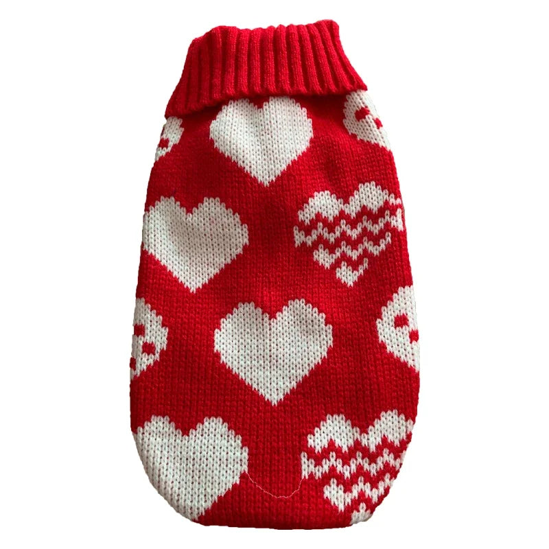Warm Pet Dog Sweater Winter Dog Clothes for Small Medium Dogs Knitted Puppy Cat Coat Chihuahua French Bulldogs Yorkie Customes