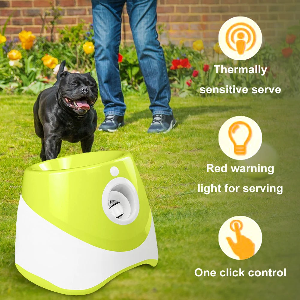 Pet Prime Automatic Dog Ball Thrower, Launcher, Integrative Dog Fetch Machine with 3 Tennis Balls for Indoor/Outdoor, Throwing Game