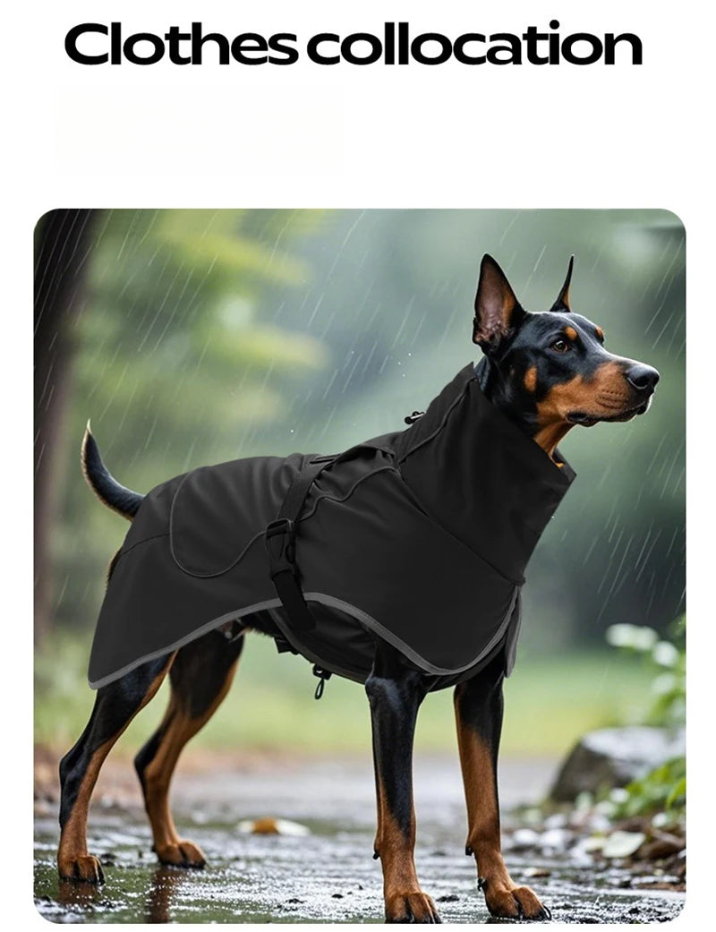 Large Dog Pet Windbreaker, Dog Raincoat Pet Storm coat, Waterproof Outdoor Pet ,Outdoor Waterproof Clothes, Pets Raincoat Accessories