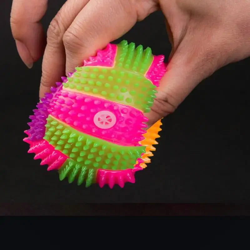 Glowing Ball Dog Toy,  Led Puppy Bouncy Chew Dog Ball , Molar Toy Pet Color Light Ball, Interactive Toys for Cats Small Dogs