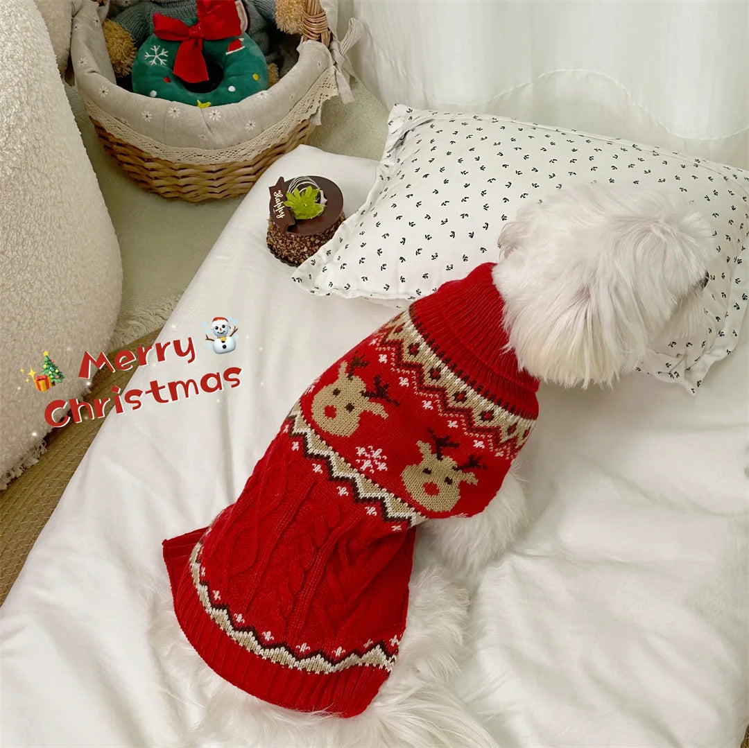 Warm Autumn and Winter Pet Clothes ,Small Dog and Cat Sweaters, Korean Pink Green Knitted Sweater, Simple Fabric Soft Comfortable