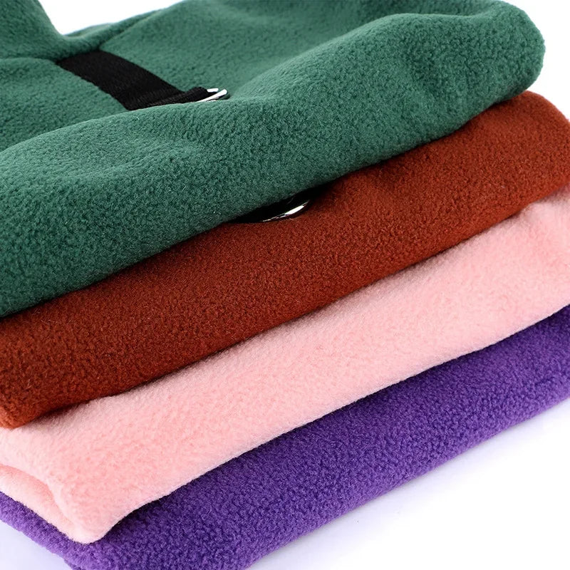 Warm Fleece Dogs Clothes, Pet Dog Jacket Vest With D-Ring For Small Dog ,Cats Clothing, French Bulldog , Chihuahua Coat