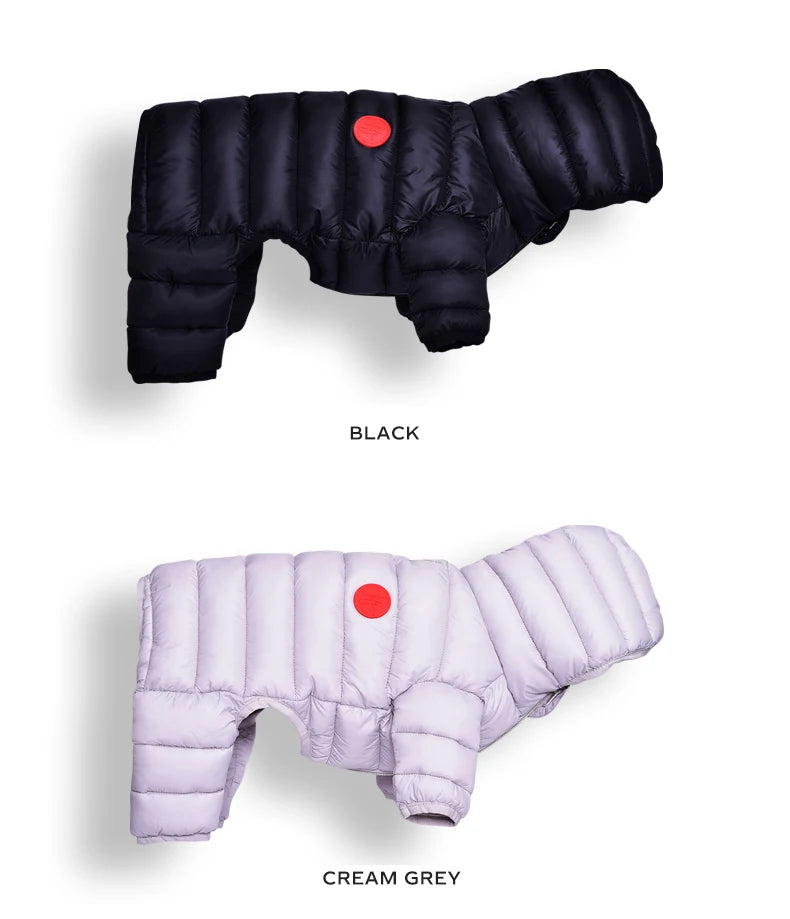 Winter Dog Clothes , Overalls for Small Medium Dogs,  Luxury Fashion Lightweight Down-Like Cotton Padded, Puppy Coat Soft Warm Jacket