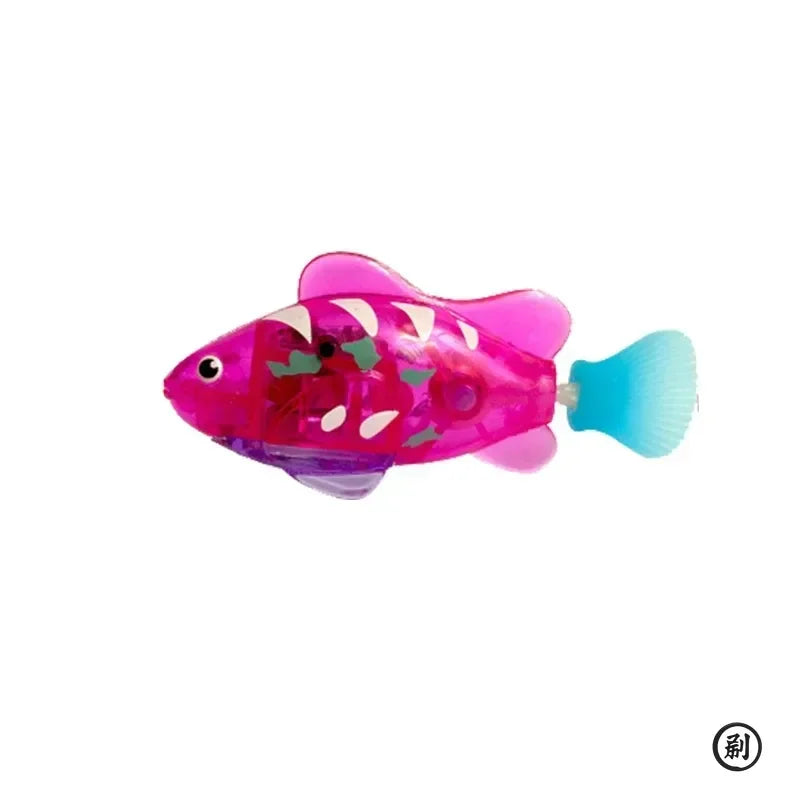 Cat Toy LED Inductive Interactive Swimming Robot Fish Toys, Glowing Electric Fish, Stimulate Kitten Hunting Instinct Pet Products