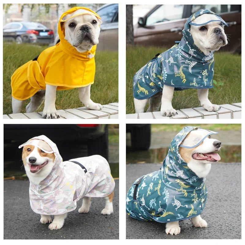 Rainy Season Puppy Dog Raincoat Waterproof , Pet Clothes for Dogs, mascotas Apparel Impermeable ,Corgi ,Shiba, Inu Rain Coats and larger dogs