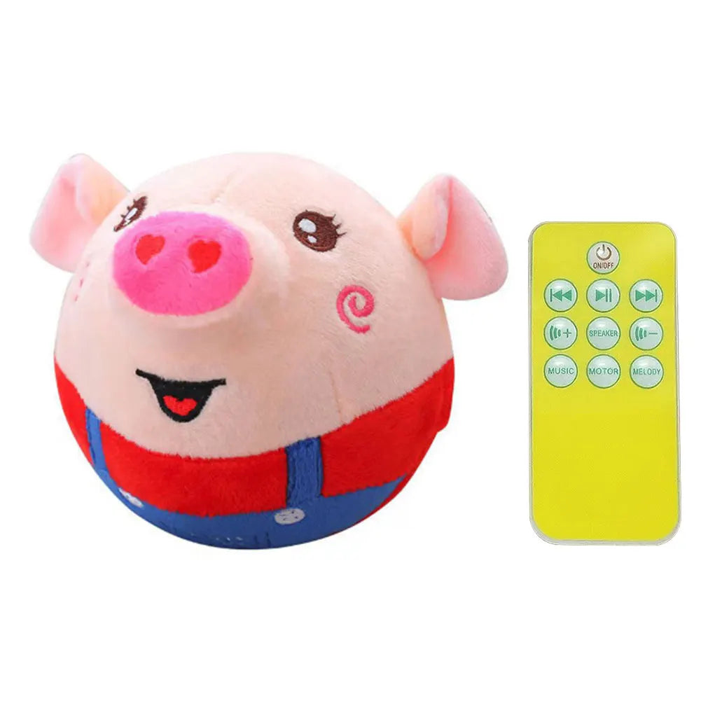 Cartoon Animal Active Moving Pet Plush Toy, USB Rechargeable Interactive Dog Toys, Pet Bouncing Balls for Dogs Cats