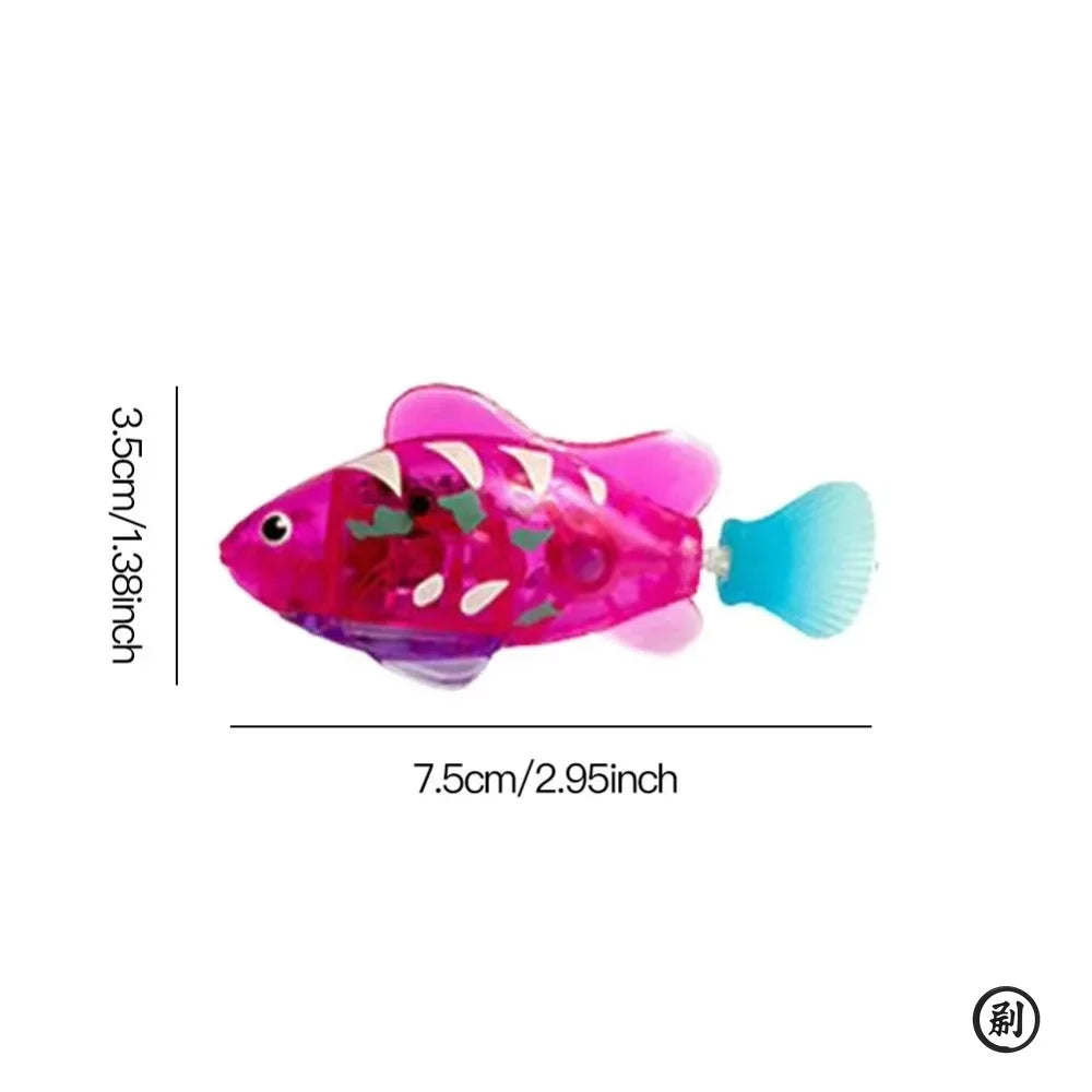 Cat Toy LED Inductive Interactive Swimming Robot Fish Toys, Glowing Electric Fish, Stimulate Kitten Hunting Instinct Pet Products