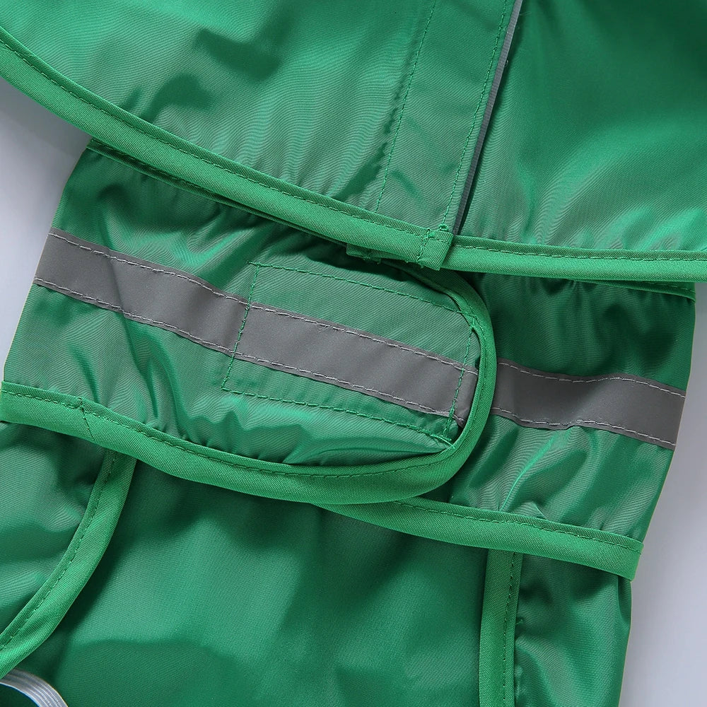 Fashionable Reflective Pet Dog Raincoat, Cute Animal Raincoat Pet Hooded Waterproof Jacket, Clothes Dog Clothes for Big Dogs