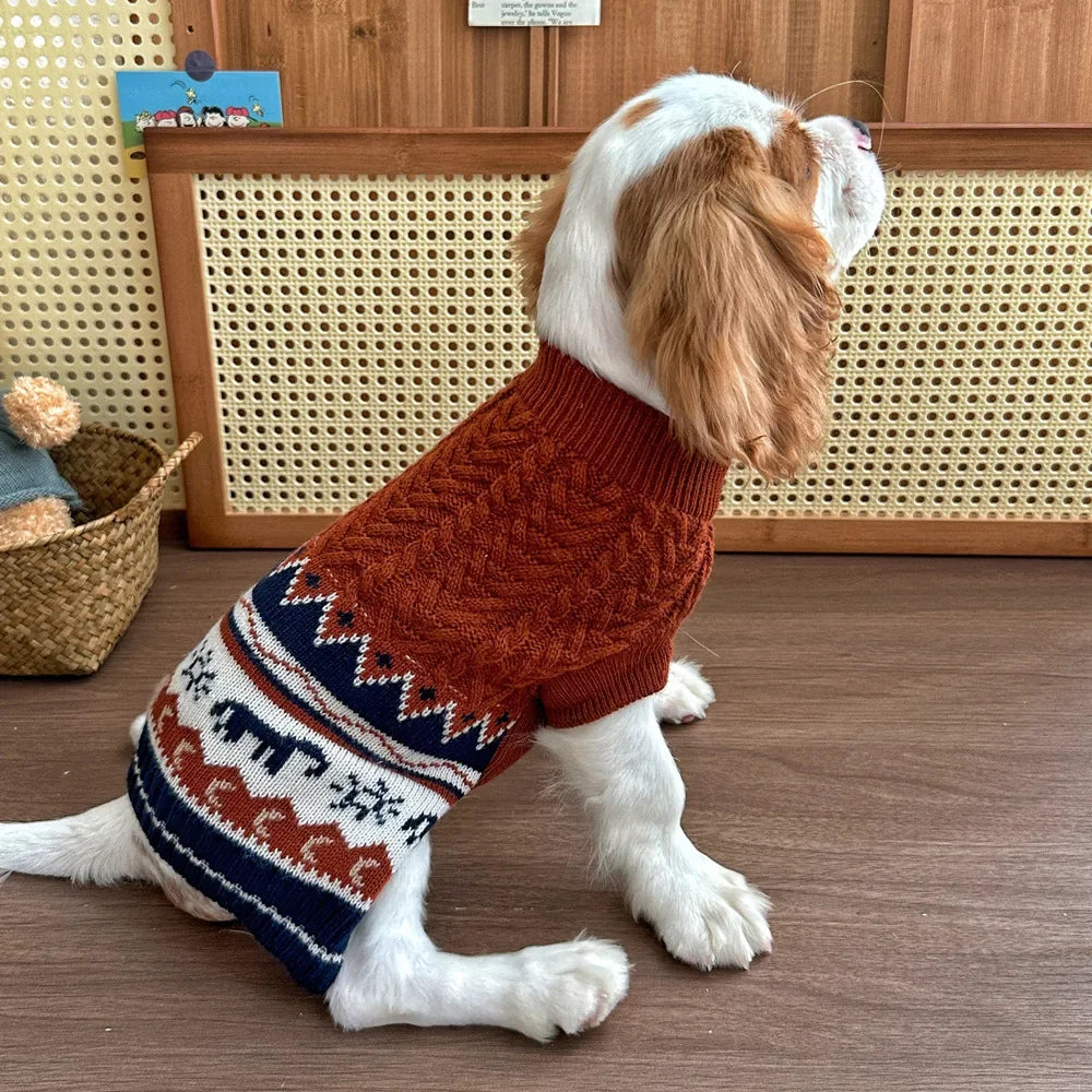 Warm Autumn and Winter Pet Clothes ,Small Dog and Cat Sweaters, Korean Pink Green Knitted Sweater, Simple Fabric Soft Comfortable