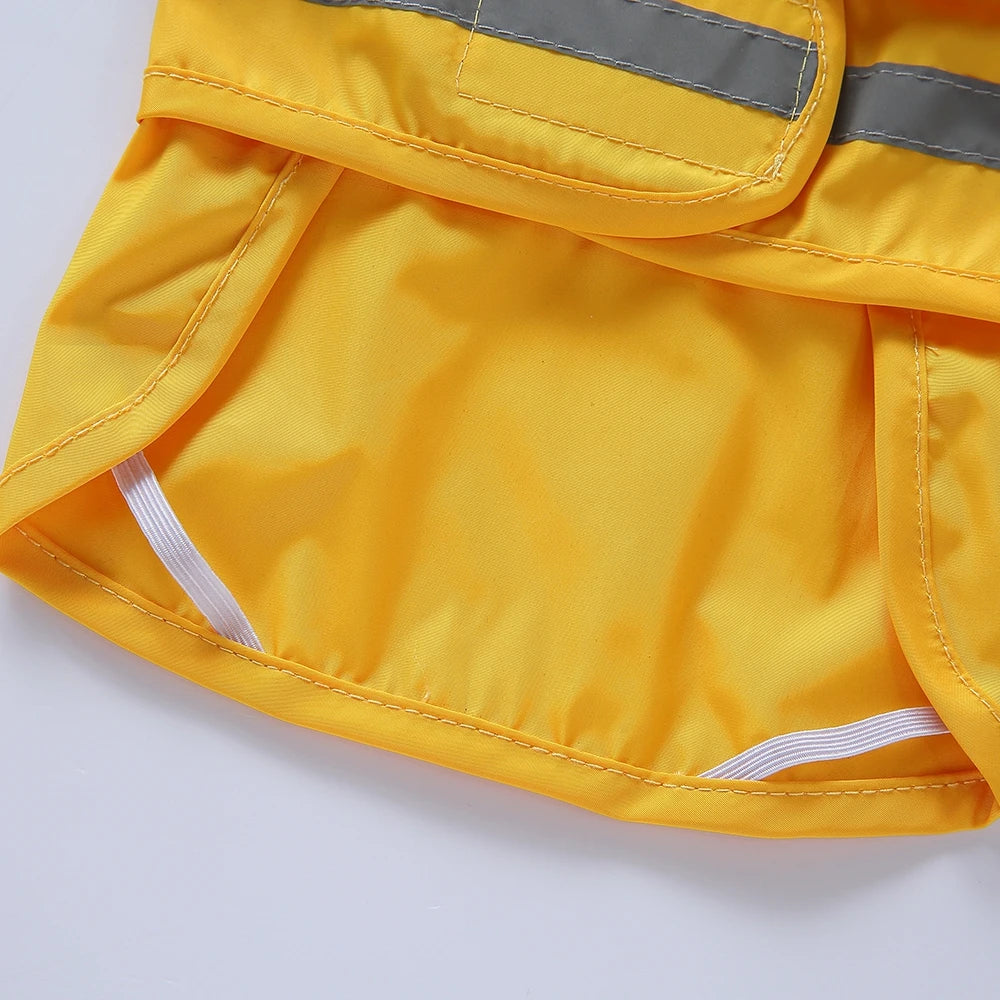 Fashionable Reflective Pet Dog Raincoat, Cute Animal Raincoat Pet Hooded Waterproof Jacket, Clothes Dog Clothes for Big Dogs