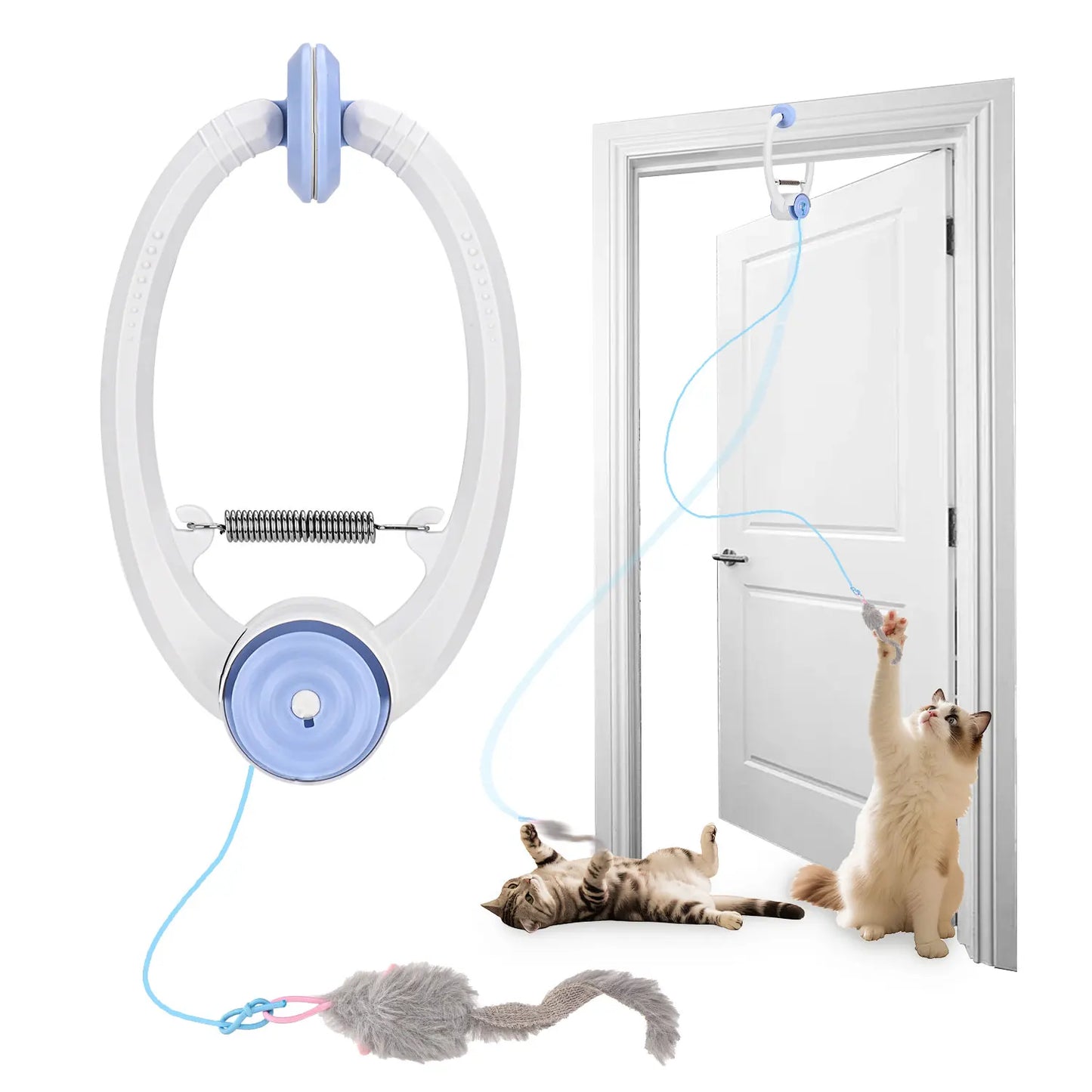 Cat Toys, Electric Door Hanging Cat Toy , Interactive Cat Toy , USB Rechargeable Self Play Toy ,Retractable Kitten Toys