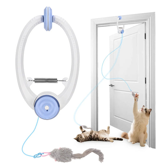 Cat Toys, Electric Door Hanging Cat Toy , Interactive Cat Toy , USB Rechargeable Self Play Toy ,Retractable Kitten Toys