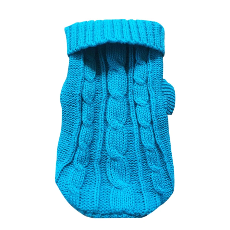 Pure Color Small Medium Pet Dog Sweaters Winter Pet Clothes Warm Sweater Coat Outfit for Cats Clothes Woolly Soft Dog
