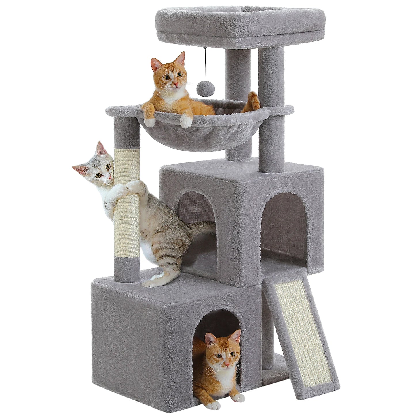 Large Cat Tree for Indoor Cats , Multi-Level Cat Tower with Spacious Condos , Sisal Scratching Pad, Kitten House, Accessories Cat Toys