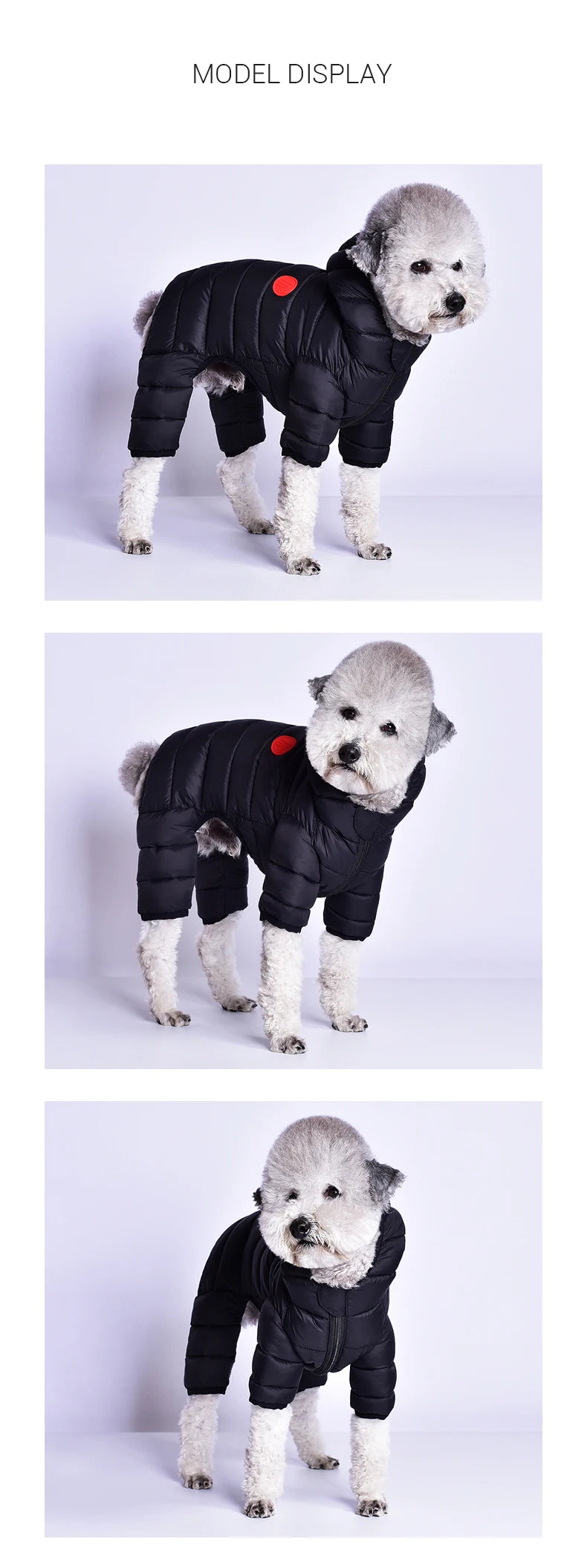 Winter Dog Clothes , Overalls for Small Medium Dogs,  Luxury Fashion Lightweight Down-Like Cotton Padded, Puppy Coat Soft Warm Jacket