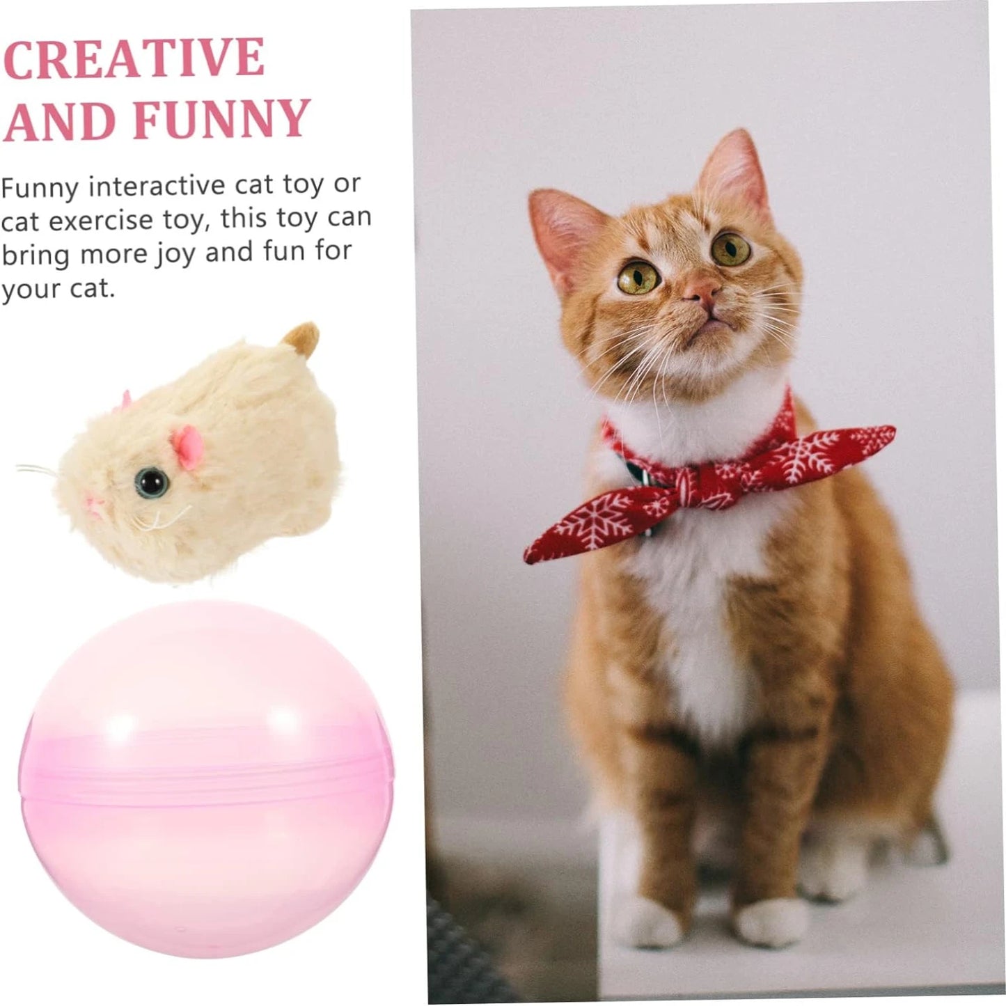 Soft and Exciting Plush Rabbit Cat Toy - Stimulating Indoor Mini Sports Ball for Cats, Dogs, and Children - Fun Interactive Ride
