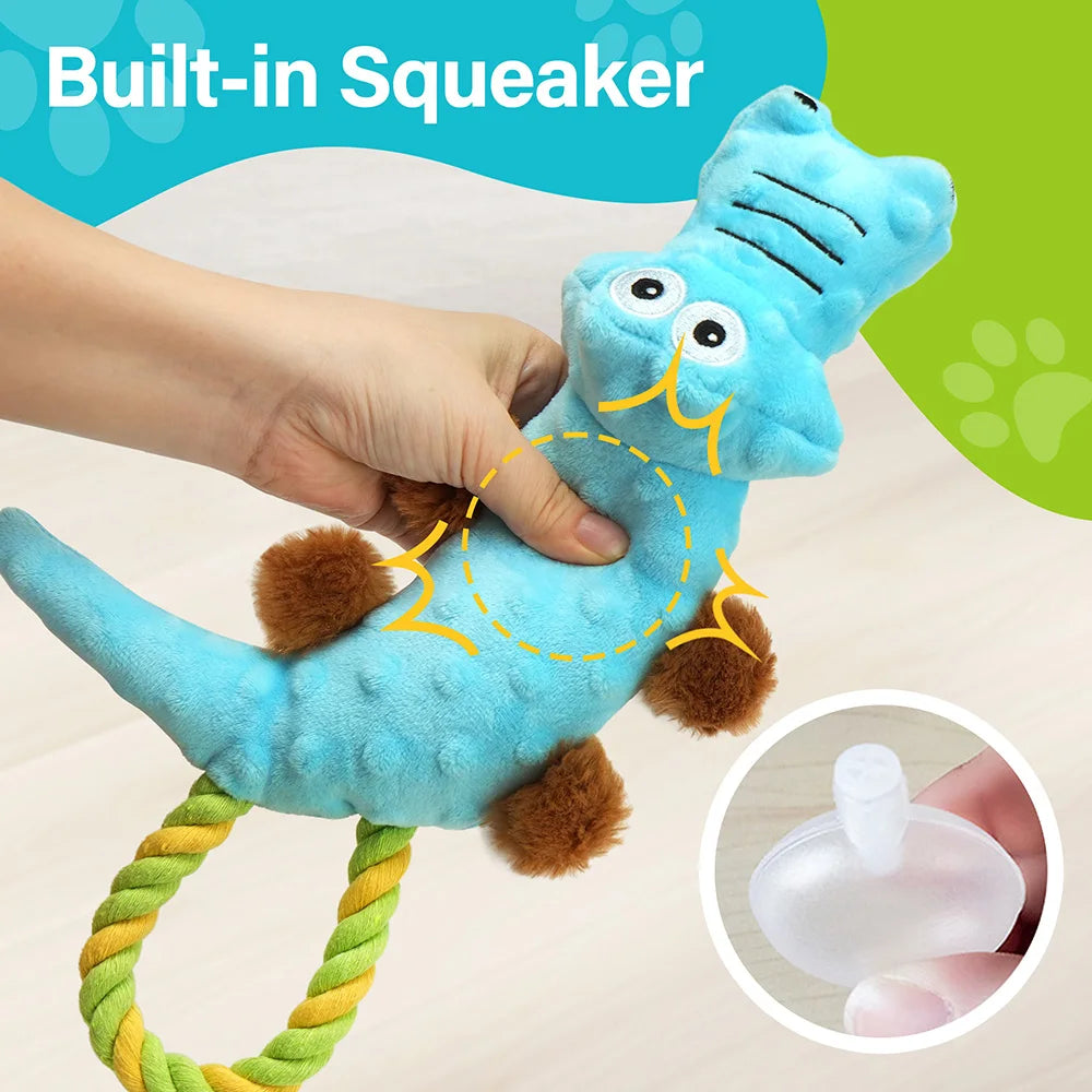 Pets Dog Squeaky Toy, 2 Pack, Tug of War Dog Toys for Dogs, Interactive Plush Puppy Chew Toy, Plush Sound Squeak Toys Pet Supplies