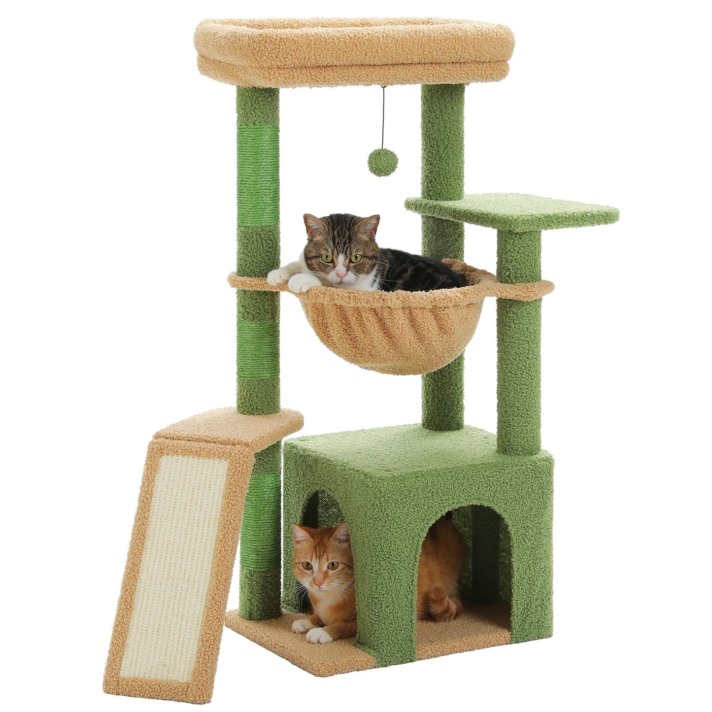 Small Cat Tree, Cat Tower with Natural Sisal Scratching Post, Spacious Top Perch, Private Cat Condo, Perfect for Indoor Cats,,Cat Toy