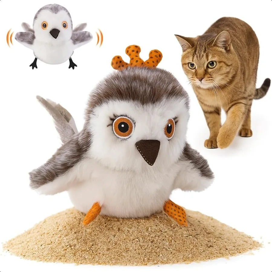 Flapping Bird Cat Toy with Catnip for Cats Interactive Automatic Cat Toy Chewable Cat Kicker Toy Flying Bird Toys for Cats Best