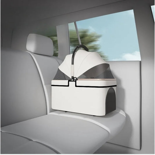 2 in 1 Foldable Pet Travel Carrier for Small/Medium Dogs Cats up to 50lbs, Detachable Portable Pet Bag stroller pet ,【One-Pull Open】