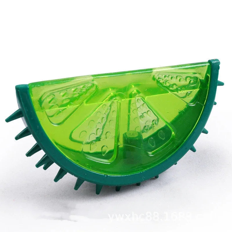 Pet Cooling Chew Toy , Reusable Dog Cat Toy , Teething Summer Cooling, Watermelon,  Pineapple,  Lemon, Durable Ice Frozen Fruit Shape Toys
