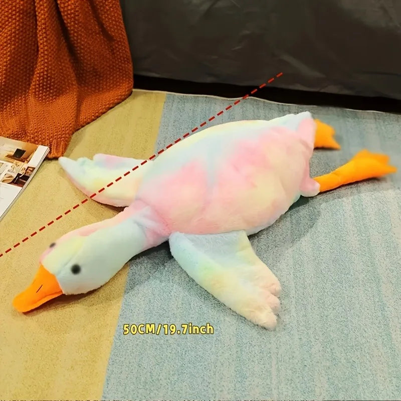 Soft Colorful Duck Plush Toy for Cats Dogs,  Relax Pet Companion ,  Anxiety-Relieving, Dog Buddy,  Energy Release Gift for Pets