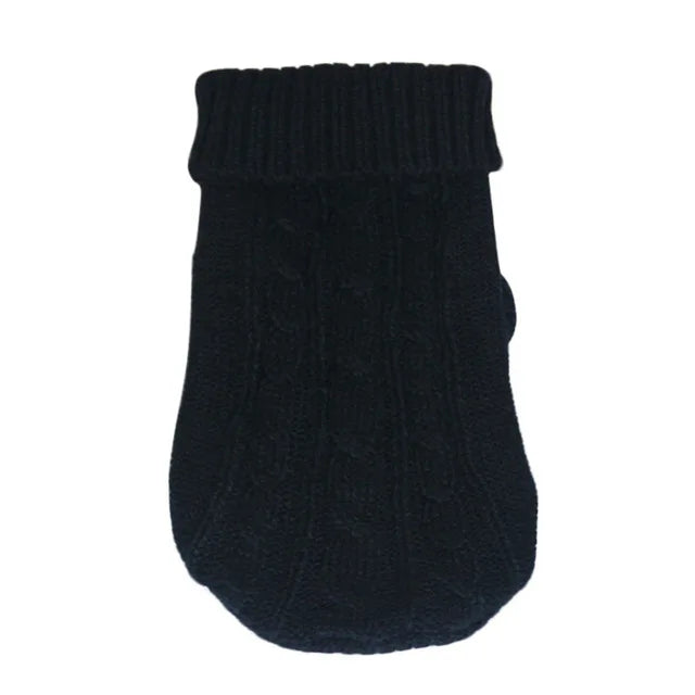 Pure Color Small Medium Pet Dog Sweaters Winter Pet Clothes Warm Sweater Coat Outfit for Cats Clothes Woolly Soft Dog