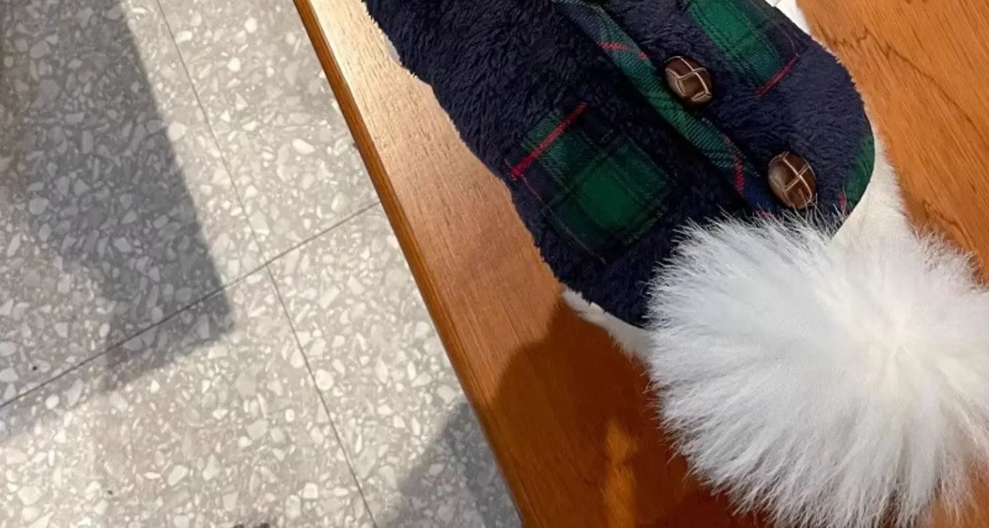 Warm Plaid Sweater for Dogs And Autumn Winter Pet Clothes ,Teddy Bichon, Pomeranian, Schnauzer, Little Dog Clothes