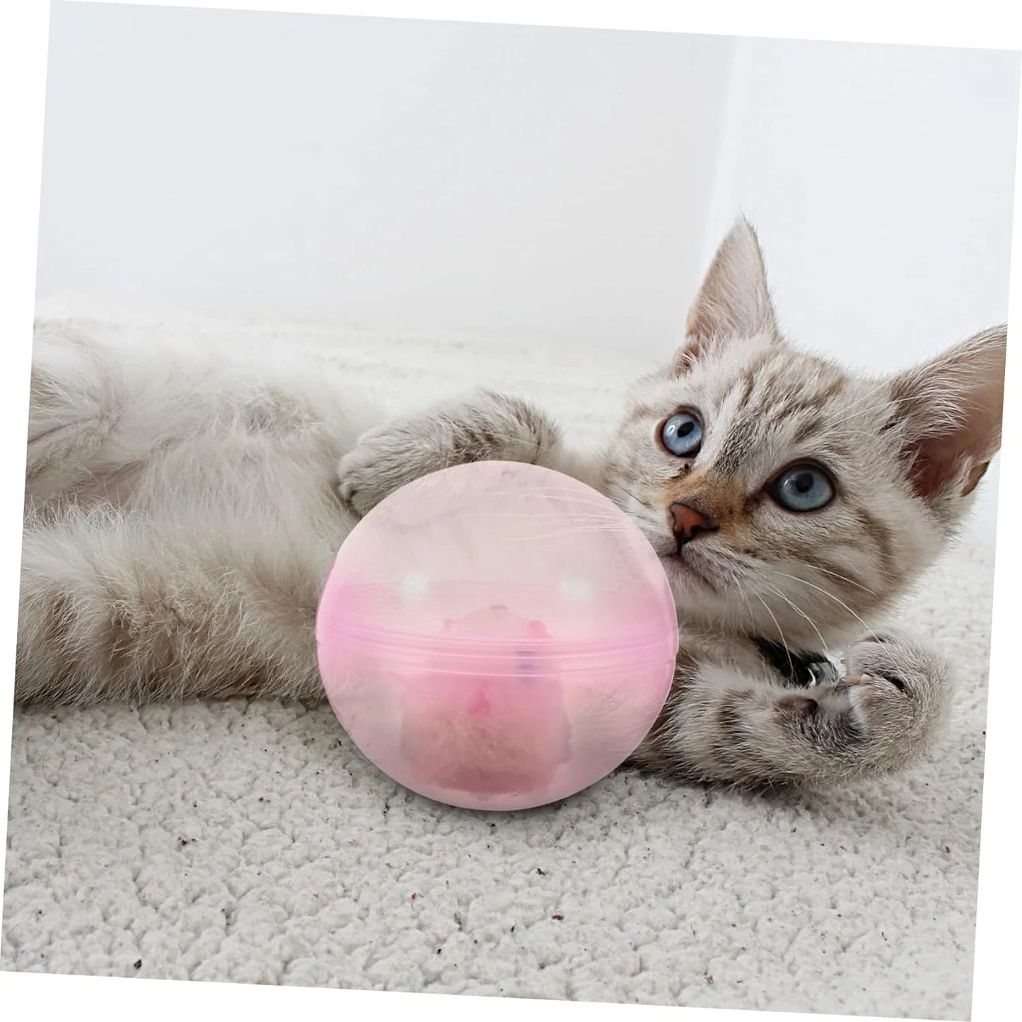 Soft and Exciting Plush Rabbit Cat Toy - Stimulating Indoor Mini Sports Ball for Cats, Dogs, and Children - Fun Interactive Ride