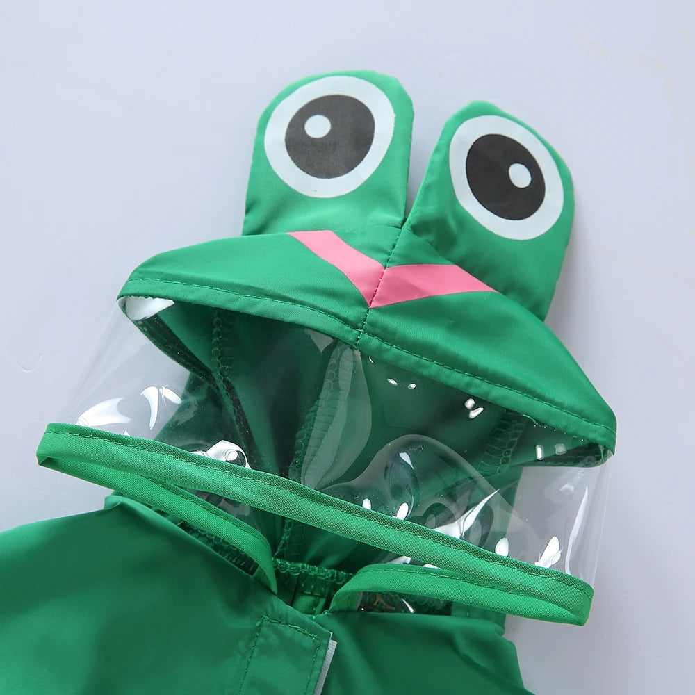 Fashionable Reflective Pet Dog Raincoat, Cute Animal Raincoat Pet Hooded Waterproof Jacket, Clothes Dog Clothes for Big Dogs