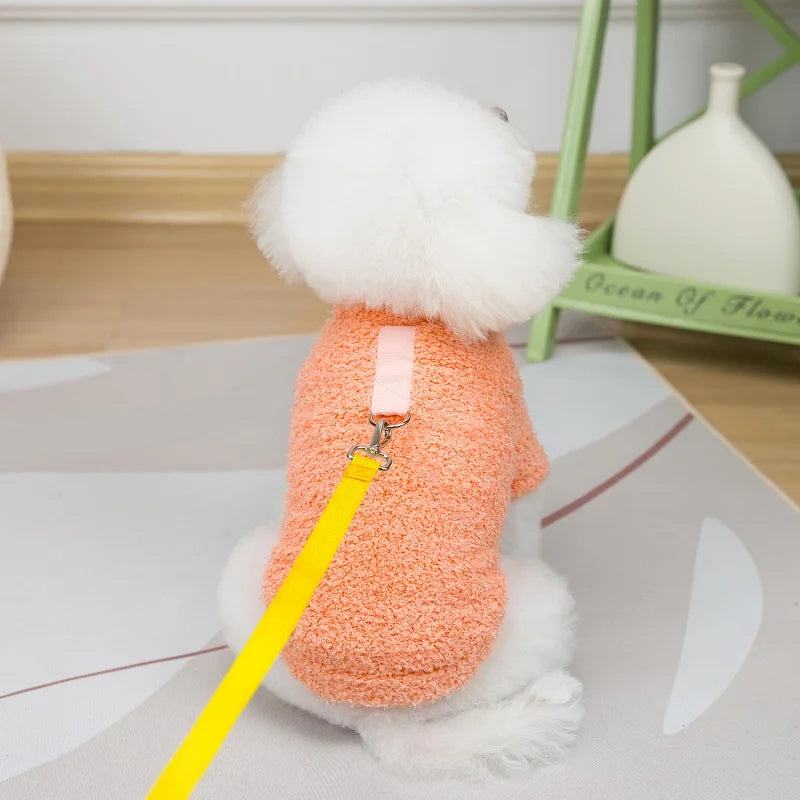Fleece Dog Clothes Solid Warm Hoodie Sweater Chihuahua Yorkies Coat for Small Medium Dog Puppy Jacket Pet Apparel