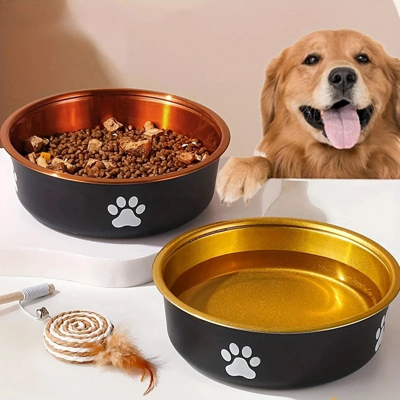 Anti-Slip Dog Bowls Small Medium and Large Dog Feeding Bowls and Water Fountains Stainless Steel Pet Feeders Pet Dog Accessories