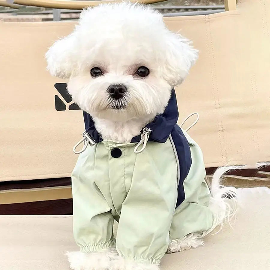 Pet Waterproof Raincoat,  Four-legged Work Jacket, Patchwork Windproof Cat Dog Coats,  Jackets Keep Warm,  Jumpsuit , Coats Accessories