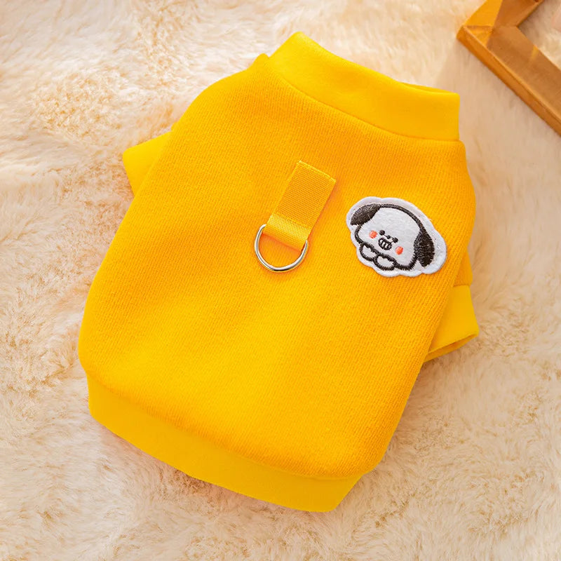 Winter Dog Clothes , Cute Cartoon Dog Warm Hoodie, Chihuahua, French Bulldog, Sweatshirt Puppy Outfit, Coat Pet, Dog Costume