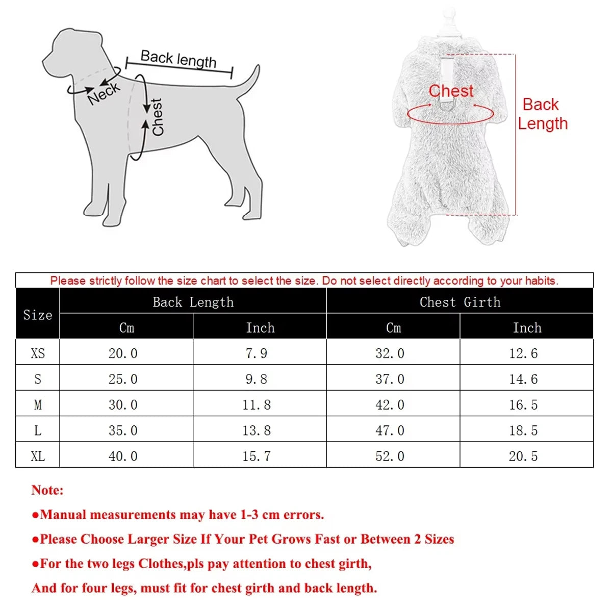 Winter Warm Pet Clothes, Soft Fleece Dog Jumpsuit, Puppy, Cats, Four Legs Jacket Coat for Small Medium, Dogs, Chihuahua, Yorkie Outfit