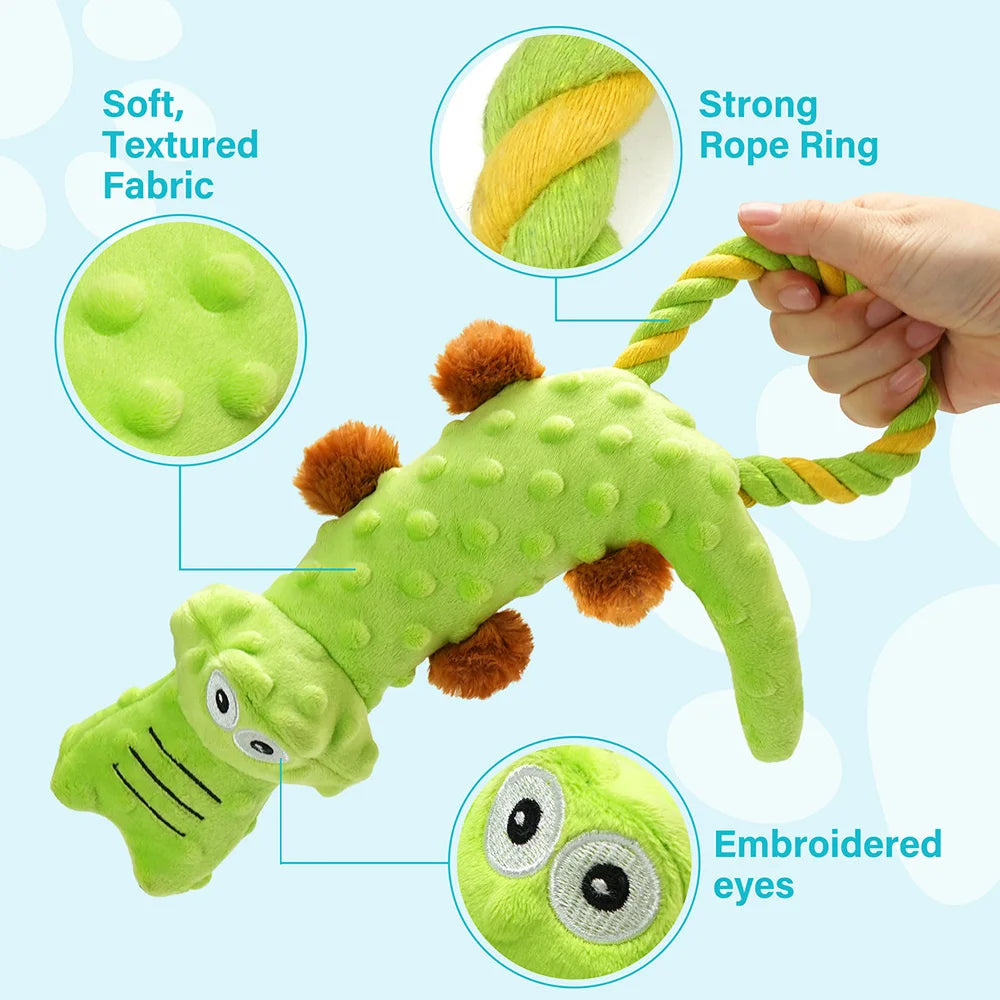 Pets Dog Squeaky Toy, 2 Pack, Tug of War Dog Toys for Dogs, Interactive Plush Puppy Chew Toy, Plush Sound Squeak Toys Pet Supplies
